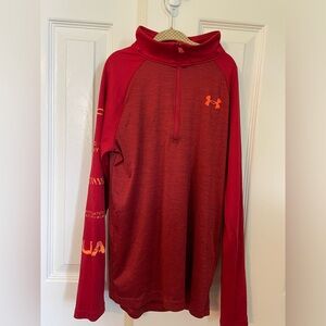 Boys Under Armour Half-Zip Red Size Medium